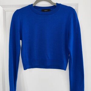 Vibrant Blue Cropped Sweater
